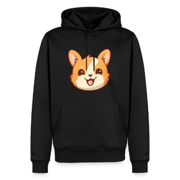 Illustration aquarelle de dessin animé de chat de Chypre - Sweat à capuche Premium bio Homme - noir - Devant - Nico (187cm)