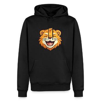 Liger Hybrid-Löwe Tiger Katze Karikatur Aquarell Kunst - Männer Premium Bio Hoodie - Schwarz - Vorne - Nico (187cm)