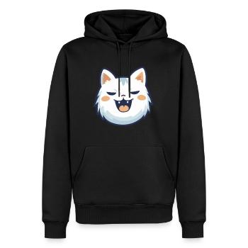 Asian Cat Colorful Cartoon Watercolor Illustration - Men’s Premium Organic Hoodie - black - Front - Nico (187cm)