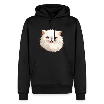 Perserkatze Karikatur Aquarell Illustration - Männer Premium Bio Hoodie - Schwarz - Vorne - Nico (187cm)