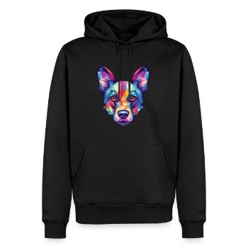 Lapinporokoira Hunderasse Aquarell Illustration - Männer Premium Bio Hoodie - Schwarz - Vorne - Nico (187cm)