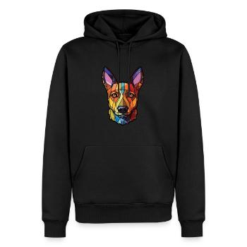 Lancashire Heeler Ormskirk Terrier chien aquarelle - Sweat à capuche Premium bio Homme - noir - Devant - Nico (187cm)