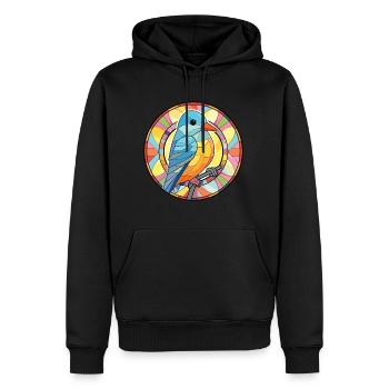 Oiseau Aquarelle Colorée Animal Illustration D’animaux De Compagnie - Sweat à capuche Premium bio Homme - noir - Devant - Nico (187cm)