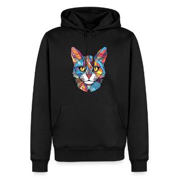 Europäische Kurzhaar-Hauskatzenrasse bunt - Männer Premium Bio Hoodie - Schwarz - Vorne - Nico (187cm)