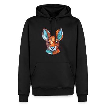 Écureuil coloré aquarelle Animal Illustration - Sweat à capuche Premium bio Homme - noir - Devant - Nico (187cm)