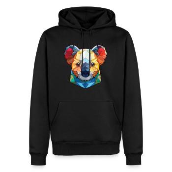 Koala buntes Aquarell Tier Haustier Illustration - Männer Premium Bio Hoodie - Schwarz - Vorne - Nico (187cm)