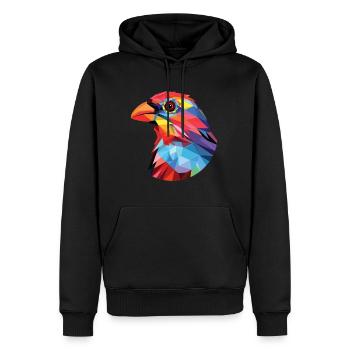 Finch Buntes Aquarell Tier Haustier Illustration - Männer Premium Bio Hoodie - Schwarz - Vorne - Nico (187cm)