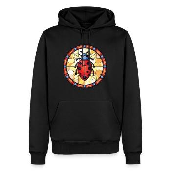 Ladybug Colorful Watercolor Animal Illustration - Men’s Premium Organic Hoodie - black - Front - Nico (187cm)