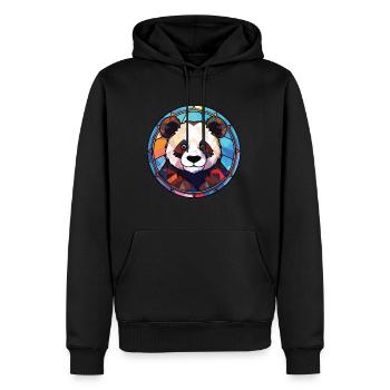 Panda Aquarelle Colorée Animal Illustration D’animaux De Compagnie - Sweat à capuche Premium bio Homme - noir - Devant - Nico (187cm)