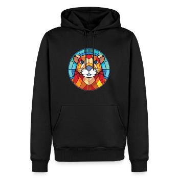 Gopher Buntes Aquarell Tier Haustier Illustration - Männer Premium Bio Hoodie - Schwarz - Vorne - Nico (187cm)