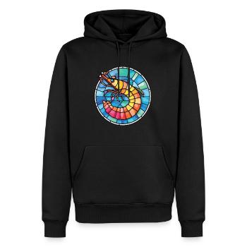 Crevette Aquarelle Colorée Animal Illustration D’animaux De Compagnie - Sweat à capuche Premium bio Homme - noir - Devant - Nico (187cm)