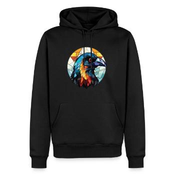 Pie aquarelle colorée Animal animal Illustration d’animaux de compagnie - Sweat à capuche Premium bio Homme - noir - Devant - Nico (187cm)