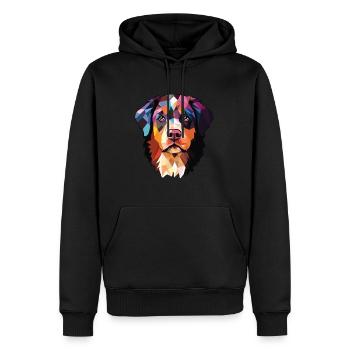 Berner Sennenhund Rasse Aquarell Illustration - Männer Premium Bio Hoodie - Schwarz - Vorne - Nico (187cm)