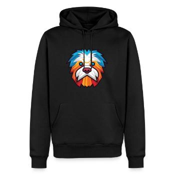 Bichon Yorkie Hunderasse Aquarell Illustration - Männer Premium Bio Hoodie - Schwarz - Vorne - Nico (187cm)
