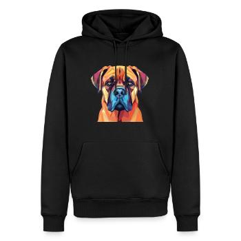 Bullmastiff chien race aquarelle Illustration - Sweat à capuche Premium bio Homme - noir - Devant - Nico (187cm)