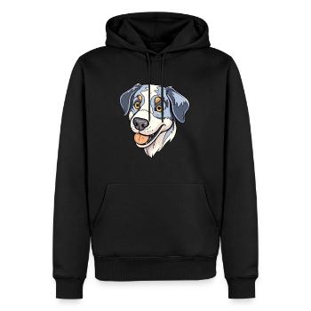 Moskauer Wachhund Rasse Cartoon Kawaii Illustrat - Männer Premium Bio Hoodie - Schwarz - Vorne - Nico (187cm)