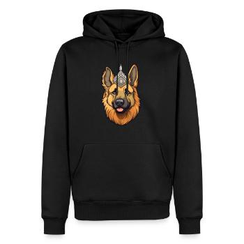 Roi Berger Chien Race Cartoon Kawaii Illustratio - Sweat à capuche Premium bio Homme - noir - Devant - Nico (187cm)