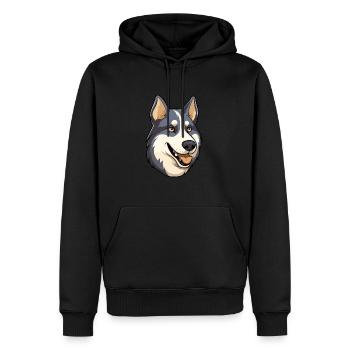 Labrador Husky Hunderasse Cartoon Kawaii Illustrati - Männer Premium Bio Hoodie - Schwarz - Vorne - Nico (187cm)