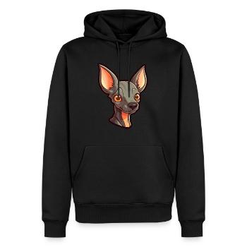 Inka Haarlose Hunderasse Cartoon Kawaii Illustratio - Männer Premium Bio Hoodie - Schwarz - Vorne - Nico (187cm)