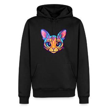 Havanna Braune Katze Rasse Aquarell Karikatur Kawaii - Männer Premium Bio Hoodie - Schwarz - Vorne - Nico (187cm)