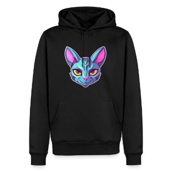 Korat Katze Rasse Aquarell Karikatur Kawaii Haustier - Männer Premium Bio Hoodie - Schwarz - Vorne - Nico (187cm)