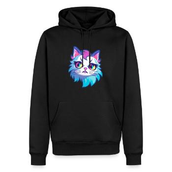 Ragdoll Cat Breed Aquarelle Cartoon Kawaii Pet - Sweat à capuche Premium bio Homme - noir - Devant - Nico (187cm)