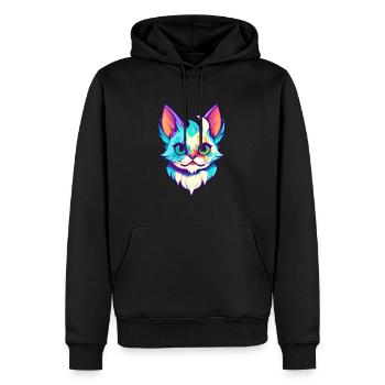 Australische gefleckte Nebelkatze Bunte Karikatur Kawai - Männer Premium Bio Hoodie - Schwarz - Vorne - Nico (187cm)