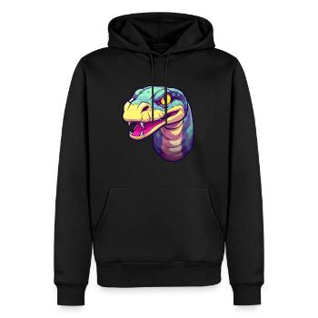 Anakonda Buntes Aquarell Cartoon Kawaii Tier - Männer Premium Bio Hoodie - Schwarz - Vorne - Nico (187cm)