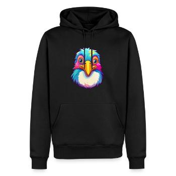 Pinguin Buntes Aquarell Cartoon Kawaii Tier - Männer Premium Bio Hoodie - Schwarz - Vorne - Nico (187cm)