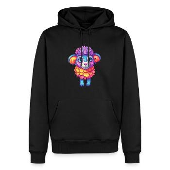 Schaf Buntes Aquarell Cartoon Kawaii Tier - Männer Premium Bio Hoodie - Schwarz - Vorne - Nico (187cm)