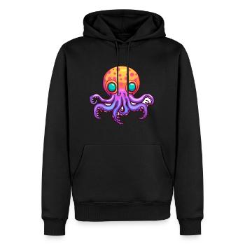 Oktopus Buntes Aquarell Cartoon Kawaii Tier - Männer Premium Bio Hoodie - Schwarz - Vorne - Nico (187cm)