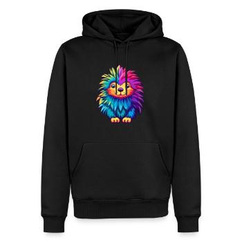 Stachelschwein Bunte Aquarell-Karikatur Kawaii Anima - Männer Premium Bio Hoodie - Schwarz - Vorne - Nico (187cm)