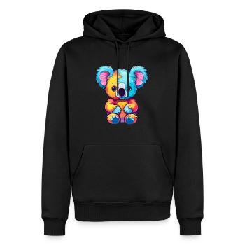 Koala Buntes Aquarell Cartoon Kawaii Tier - Männer Premium Bio Hoodie - Schwarz - Vorne - Nico (187cm)