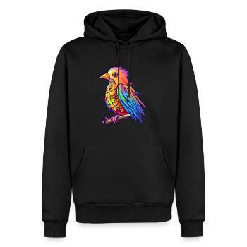 Kuckuck buntes Aquarell Cartoon Kawaii Tier - Männer Premium Bio Hoodie - Schwarz - Vorne - Nico (187cm)