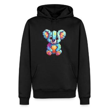 Koala Buntes Aquarell Cartoon Kawaii Tier - Männer Premium Bio Hoodie - Schwarz - Vorne - Nico (187cm)