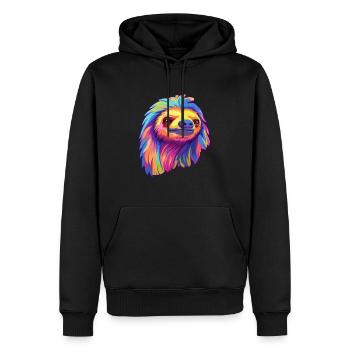 Faultier buntes Aquarell Cartoon Kawaii Tier - Männer Premium Bio Hoodie - Schwarz - Vorne - Nico (187cm)