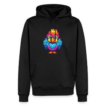 Huhn buntes Aquarell Cartoon Kawaii Tier - Männer Premium Bio Hoodie - Schwarz - Vorne - Nico (187cm)