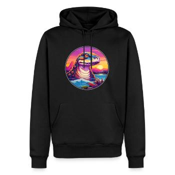 Anakonda Buntes Aquarell Cartoon Kawaii Tier - Männer Premium Bio Hoodie - Schwarz - Vorne - Nico (187cm)