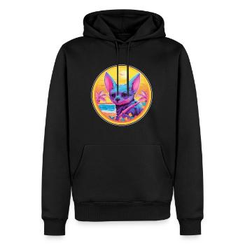 Fledermaus buntes Aquarell Cartoon Kawaii Tier - Männer Premium Bio Hoodie - Schwarz - Vorne - Nico (187cm)