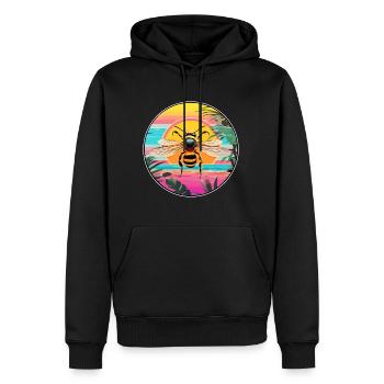Biene buntes Aquarell Cartoon Kawaii Tier - Männer Premium Bio Hoodie - Schwarz - Vorne - Nico (187cm)