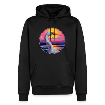 Storch buntes Aquarell Cartoon Kawaii Tier - Männer Premium Bio Hoodie - Schwarz - Vorne - Nico (187cm)