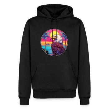 Adler Buntes Aquarell Cartoon Kawaii Tier - Männer Premium Bio Hoodie - Schwarz - Vorne - Nico (187cm)