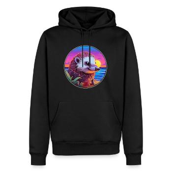 Igel Buntes Aquarell Cartoon Kawaii Tier - Männer Premium Bio Hoodie - Schwarz - Vorne - Nico (187cm)