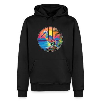 Kiwi Vogel Buntes Aquarell Cartoon Kawaii Haustier - Männer Premium Bio Hoodie - Schwarz - Vorne - Nico (187cm)