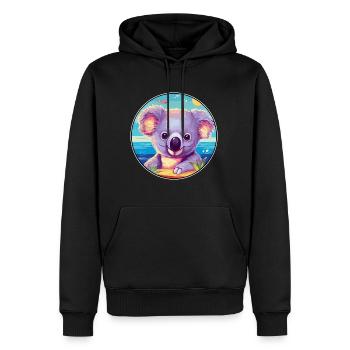 Koala Buntes Aquarell Cartoon Kawaii Tier - Männer Premium Bio Hoodie - Schwarz - Vorne - Nico (187cm)