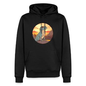 Basilisk Buntes Aquarell Cartoon Kawaii Tier - Männer Premium Bio Hoodie - Schwarz - Vorne - Nico (187cm)