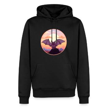 Fledermaus Buntes Aquarell Cartoon Kawaii Tier - Männer Premium Bio Hoodie - Schwarz - Vorne - Nico (187cm)