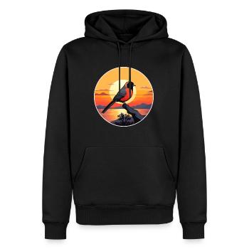 Gimpel Bunte Aquarell-Karikatur Kawaii Haustier - Männer Premium Bio Hoodie - Schwarz - Vorne - Nico (187cm)