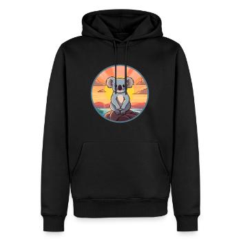 Koala Buntes Aquarell Cartoon Kawaii Tier - Männer Premium Bio Hoodie - Schwarz - Vorne - Nico (187cm)