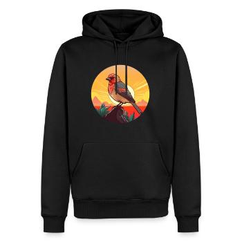 Finch Buntes Aquarell Cartoon Kawaii Tier - Männer Premium Bio Hoodie - Schwarz - Vorne - Nico (187cm)